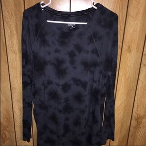 Calvin Klein Black & Gray TieDye Top Women’s XL